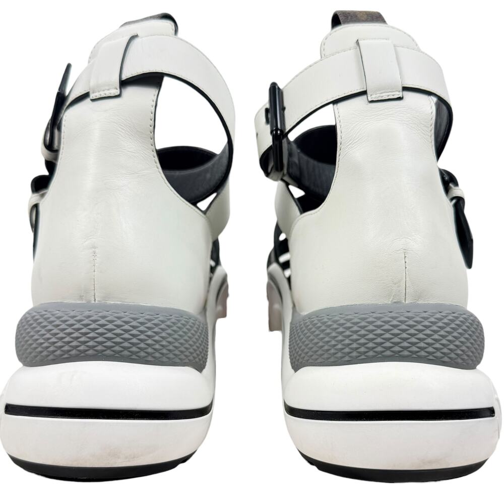Louis Vuitton Archlight Leather Monogram Sandals White Pink Size 41 - Picture 5 of 10